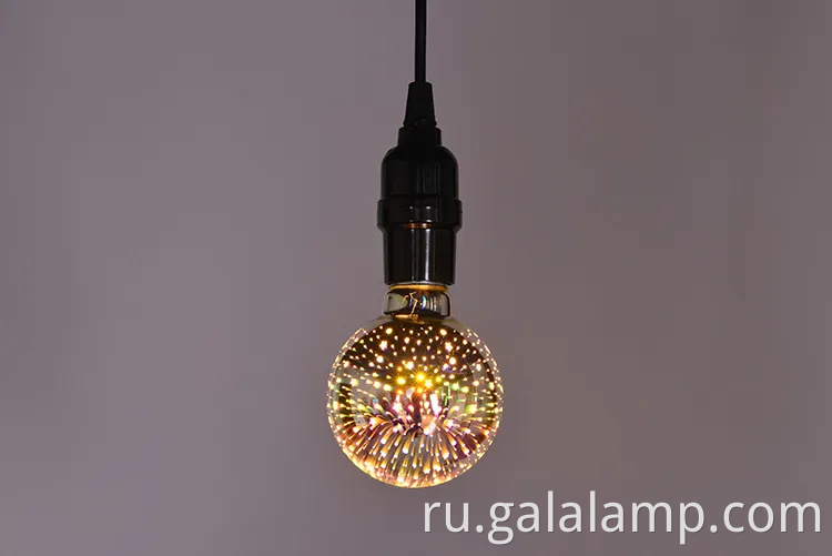 Потрясающий 3D -фейерверк привел эдисон лампочка для праздничного декора